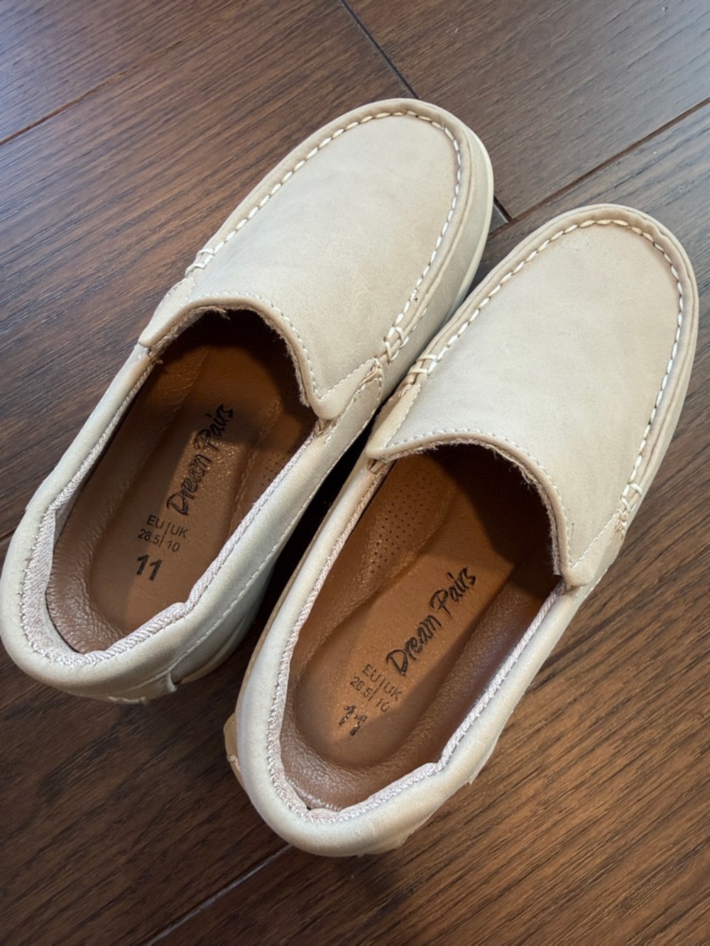 Dream Paris Boys Cream Slip on Loafer Size 11 - C39-058 - Picture 2 of 6